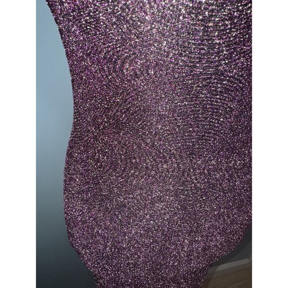 Kimcine Curve Womens Small Dress Glitter Metallic Bodycon Vamp New Years Eve - Picture 5 of 8